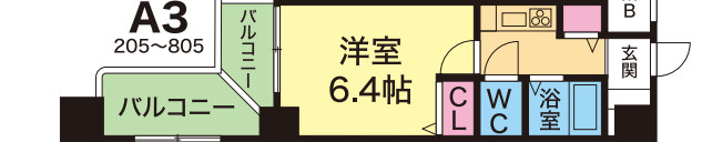 YKハイツ桜町の間取り