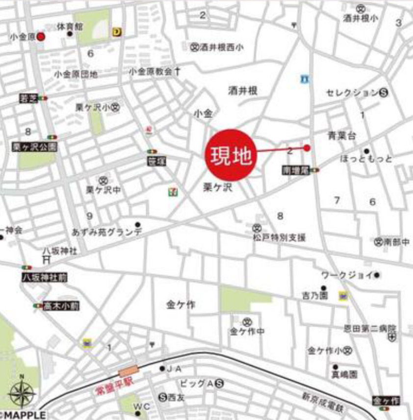 ビューパレー南柏の地図