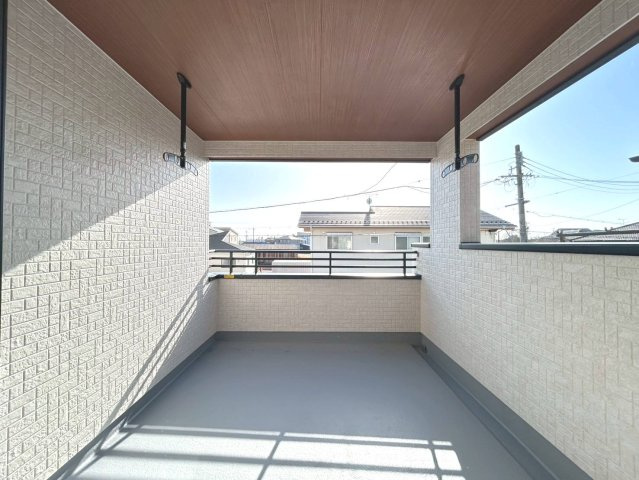 ブルーミングガーデン　江南市江森町西2期　全1区画分譲のバルコニー|バルコニーは南向きで洗濯物もよく乾きます！