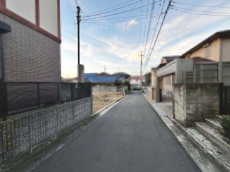 【前面道路含む現地写真】 | 福田　新築分譲住宅　全２区画（内１区画は売土地） | フラット３５Ｓ利用可能ですよ！固定金利ですの、月々の支払が安定し、家計にゆとりが生まれますね♪