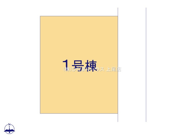 蓮田市西新宿3丁目　新築平屋戸建　ブルーミング01の区画図