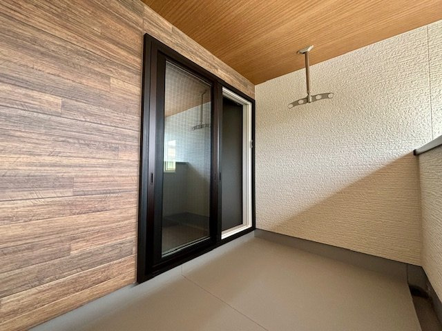 筑後市西牟田　8号地のバルコニー