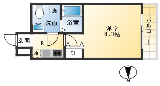 セレニテ江坂四番館の間取り