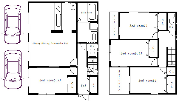 【アースデザイン】内覧可能◎　駐車場縦列2台可能　竜が岡2丁目　戸建