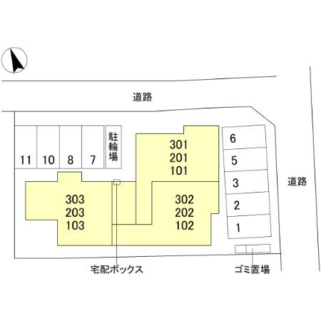 パサログランデ羽衣の区画図