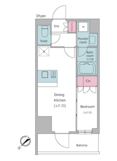【間取り】 | 新品家具付きマンション中根19(KaGood東京) | ※間取りと異なる場合は現状を優先します。