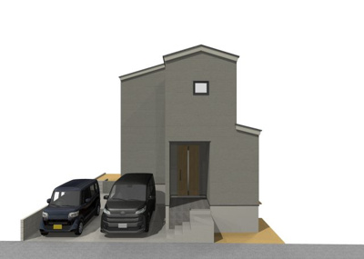 【外観パース】 | 新築住宅　高知市福井町 | イメージです