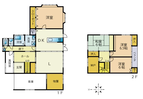 【間取り】 | 【中古戸建住宅】大仙市大曲日の出町1丁目 敷地面積 約100坪 余裕のある敷地に4SLDK戸建て住宅