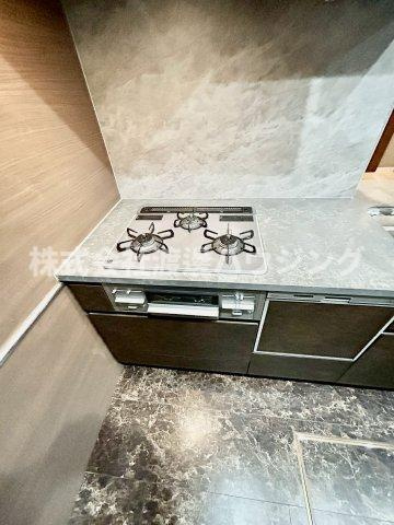 八尾市久宝寺２丁目のテラスの設備|3口ガスシステムキッチン