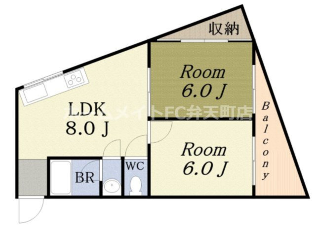【間取り】 | ハイネス磯路