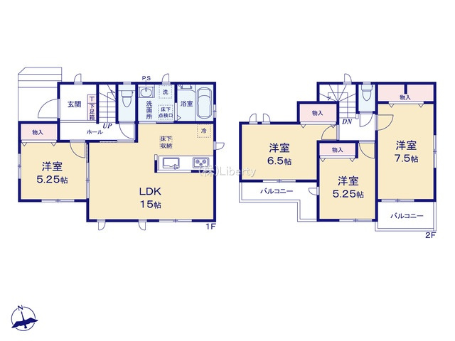 日立市東大沼町4丁目　新築戸建　B号棟の区画図