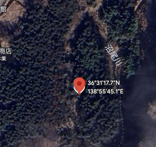 吾妻郡東吾妻町大字岡崎字関向沼尾川バタ1804番