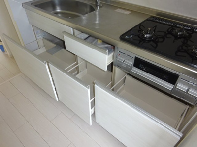 【キッチン】 | 花園マンション | システムキッチン収納部分