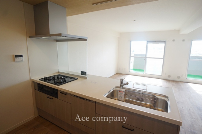 【キッチン】 | 平野加美グランドハイツ弐号棟 | 食洗機付きのシステムキッチンです☆