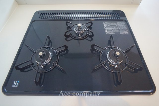 【キッチン】 | 平野加美グランドハイツ弐号棟 | 3口ガスコンロ☆