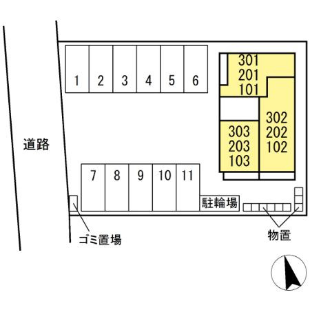 パーシモン駅南Ⅱの区画図