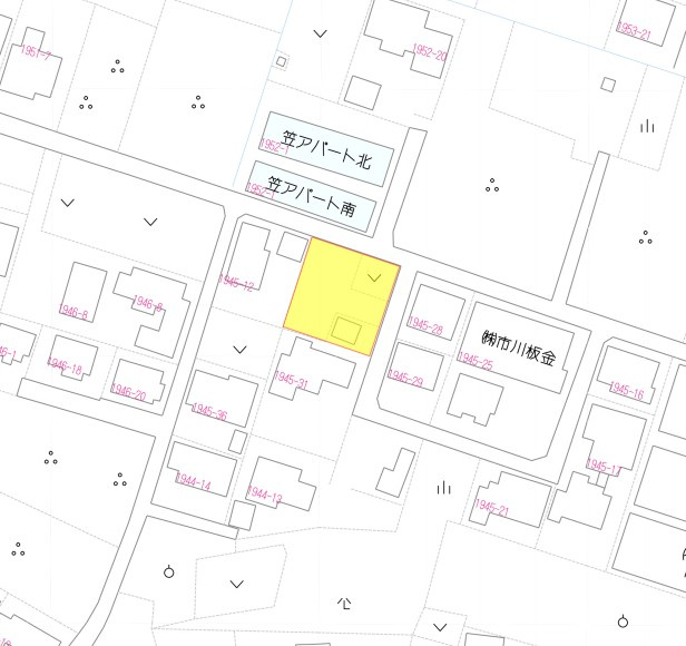 売地)八女市蒲原1945番11の地図