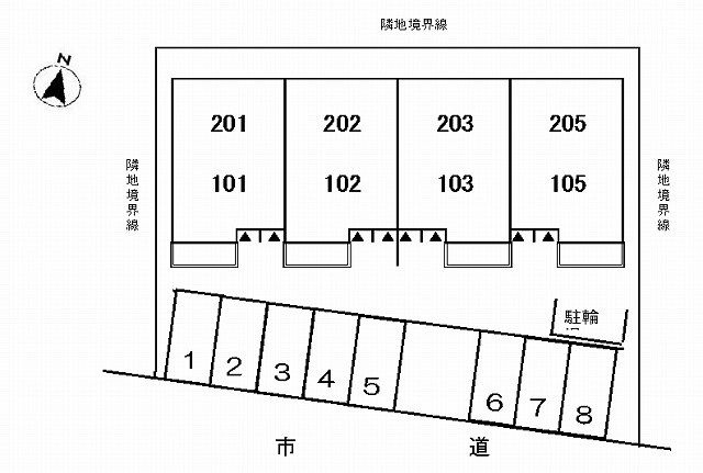 グリシナ　Ⅱの駐車場|カースペースがあります