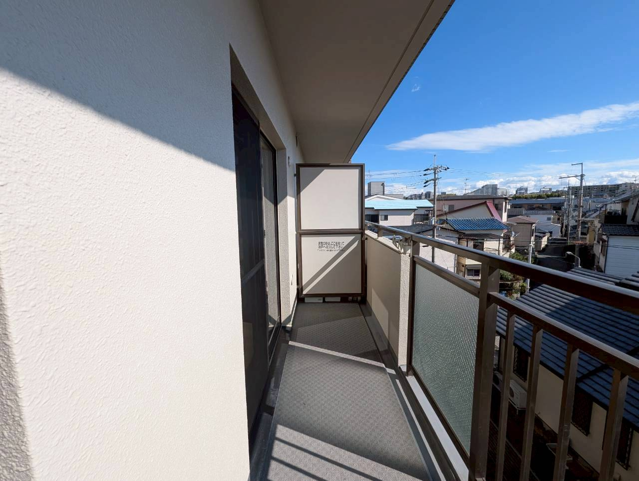 ノーブル豊中のバルコニー