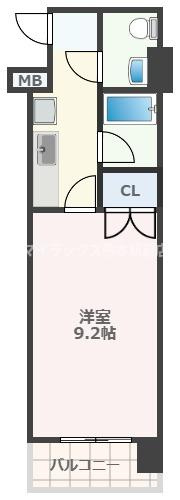 熊本市中央区九品寺１丁目の賃貸マンションの間取り