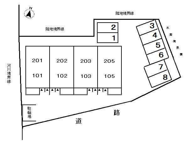 ＫＵＲＡの駐車場|車をお持ちの方に嬉しい駐車場付きの物件です