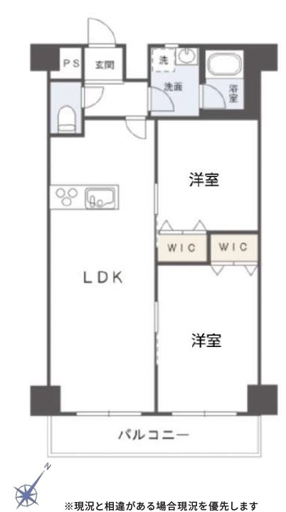 中古マンション 川越市南台マンションの間取り