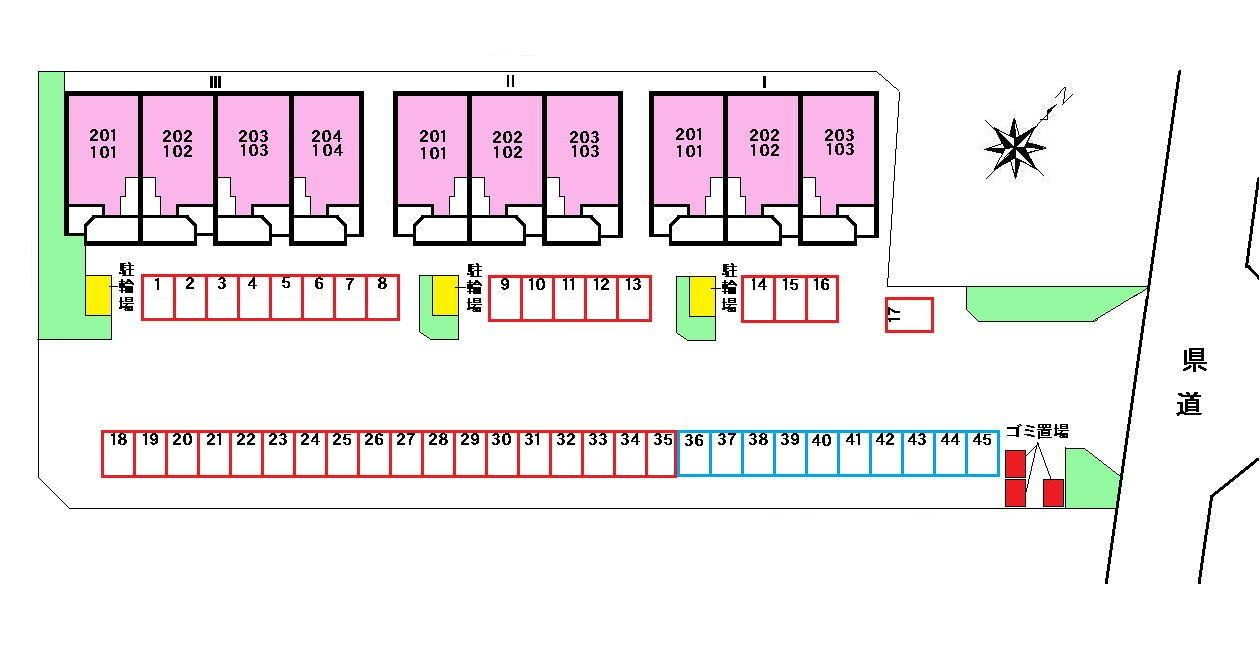 グランツ　ミッテⅡの区画図