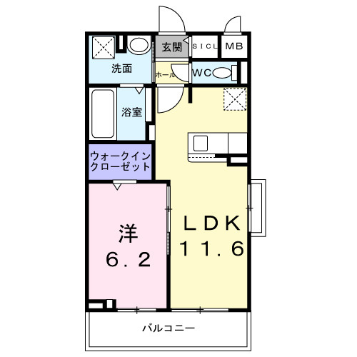 メゾンルミネ若松の間取り
