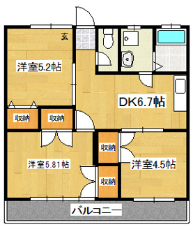 【間取り】 | コーポ山利