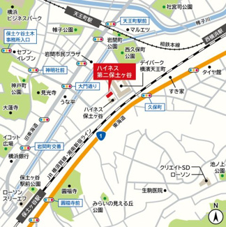 【地図】 | ハイネス第二保土ヶ谷　倉庫兼事務所