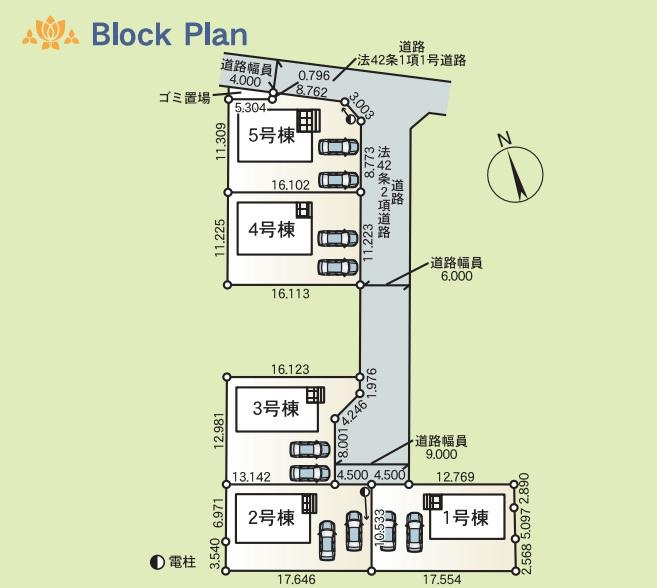 土浦市並木第15　新築戸建　1号棟の区画図