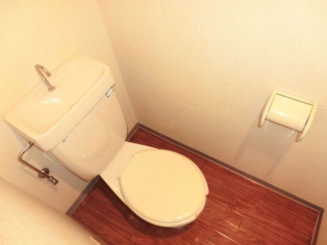 落ち着いた色調のトイレです