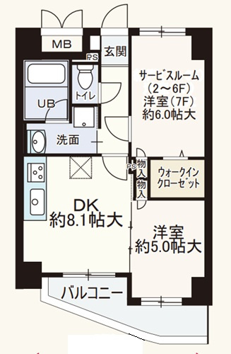 フェビエンローズの間取り