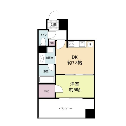 レジディア心斎橋ウエストの間取り