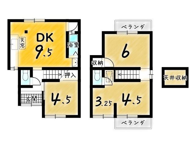 【間取り】 | 山科区大塚野溝町　中古戸建