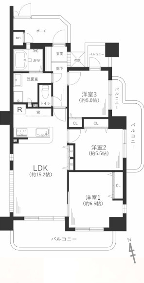 シャルマンフジ住之江公園・ドシールの間取り