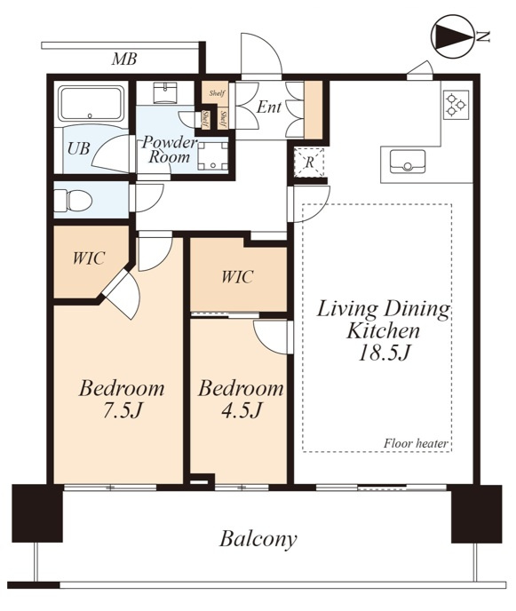 アーバンドック　パークシティ豊洲　タワーAの間取り
