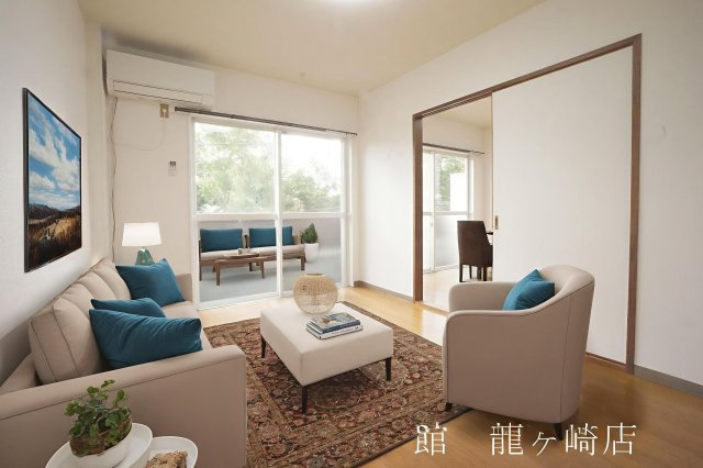 グランドールUⅡの居間・リビング|CGで家具等を配置したものです。実際に家具等は含まれません。