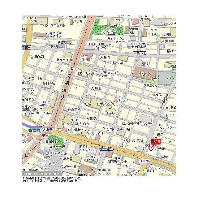 セザールスカイタワー銀座東の地図