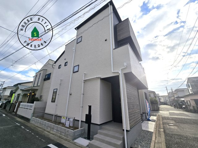 福岡市東区千早1丁目第2-2棟(1号棟)の外観：施工例|デザイン性のある外観です。