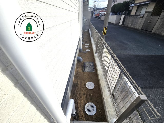 福岡市東区千早1丁目第2-2棟(2号棟)の庭|お庭で自由な時間を過ごせます。