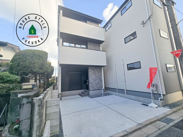 福岡市西区小戸3丁目第4-3棟(1号棟)の外観|デザイン性のある外観です。