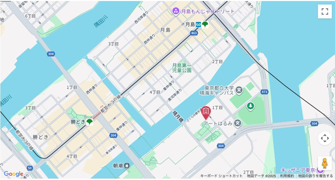 【地図】 | ★仲介手数料無料★晴海アイランドトリトンスクエアビュータワー（全室天井カセットエアコン、ワイドスパン間取り、通風、採光良好）