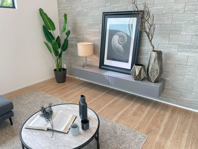 光と風が通う、仁川町の新築プロジェクトの居間・リビング