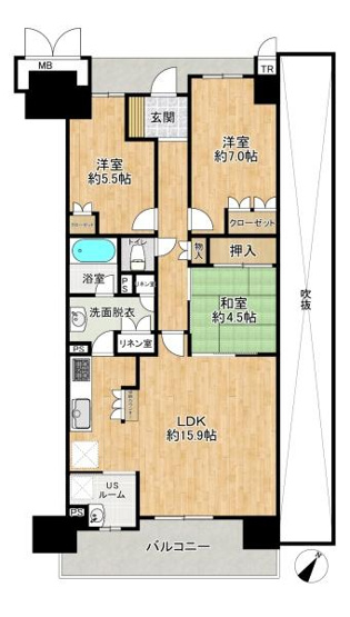 【間取り】 | フィレール西神南