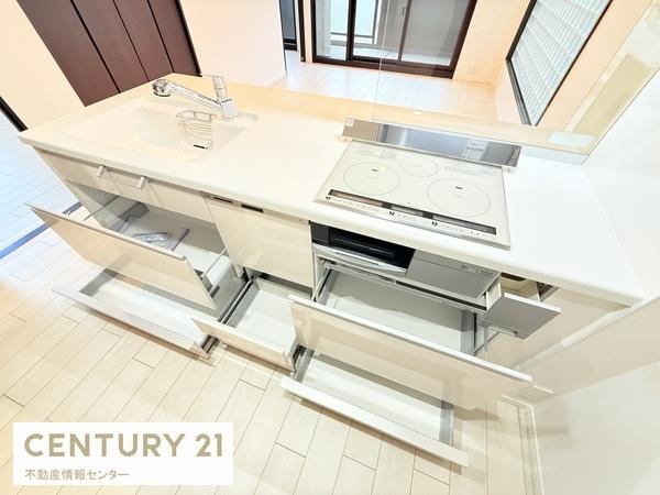 【内装】 | シャルマンフジ住之江公園ドシール | キッチン下部収納も豊富