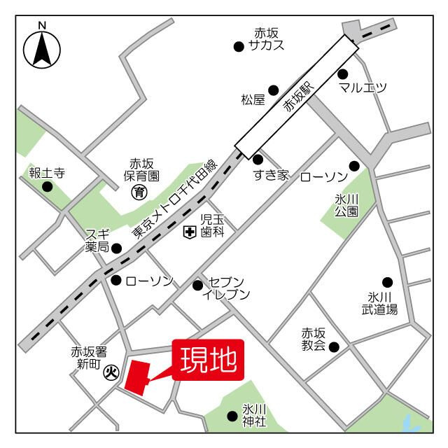 ストーリア赤坂の地図