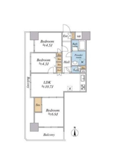 【間取り】 | 戸田公園スカイマンション | 角部屋、南西にL字型バルコニー、すべてのお部屋に光がはいる設計になってるから、どの部屋でも快適。収納も豊富でリビングと南側に洋室とあわせて使えば、18帖をこえて使い方いろいろ。ぜひ一度ご覧ください。