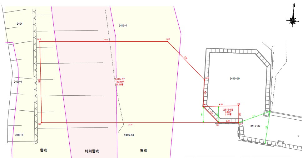 【土地】福岡市東区名島1丁目の区画図