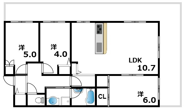 カサセルバ甲南山手の間取り